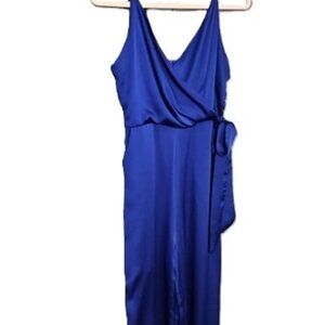 glam brand Royal Blue Jumpsuit New Year's Eve Party - Size Medium EUC